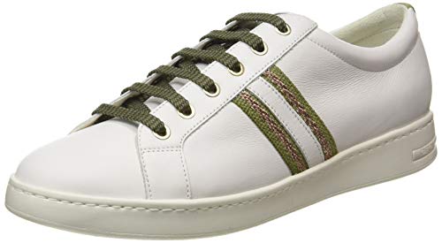 Geox D Jaysen A, Sneaker Mujer, Off Blanco Oliva, 38 EU