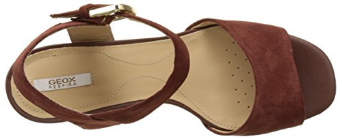 Geox D MARILYSE B, Sandalias con Cuña Mujer, Marrón (CIGARC6007), 38 EU