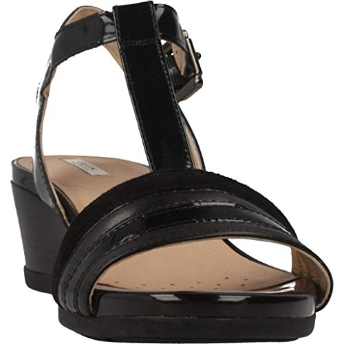 Geox D MARYKARMEN C, Sandalias con Punta Abierta Mujer, Black (Black C9999), 40