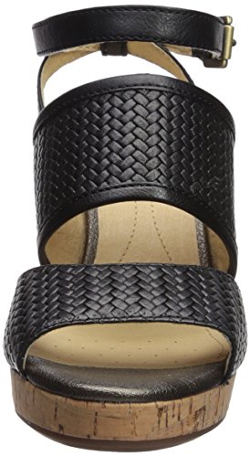 Geox D MAUVELLE A, Sandalia con Pulsera Mujer, Negro (Black), 36 EU