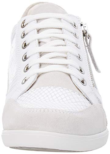 Geox D Myria A, Zapatillas Mujer, Blanco Apagado, 37 EU