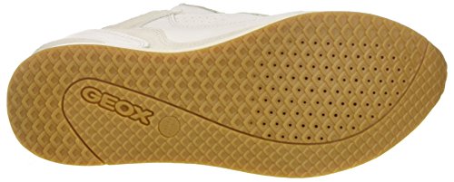 Geox D NYDAME A, Zapatillas Altas Mujer, Blanco (White/Off White), 36 EU