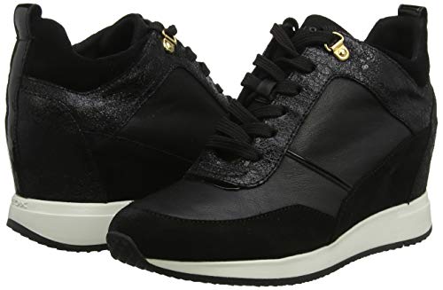 Geox D NYDAME C, Zapatillas Mujer, Negro (Black C9999), 39 EU