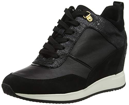 Geox D NYDAME C, Zapatillas Mujer, Negro (Black C9999), 39 EU