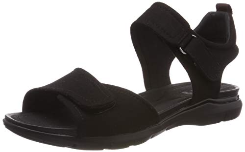 Geox D Sandal Sukie A, Sandalias con Punta Abierta Mujer, Negro (Black C9999), 37 EU