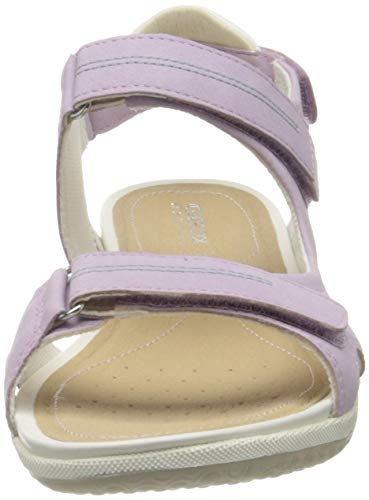 Geox D Sandal Vega A, Sandalia con Pulsera para Mujer, Morado (Lilac C8020), 35 EU