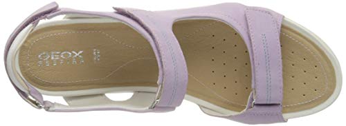 Geox D Sandal Vega A, Sandalia con Pulsera para Mujer, Morado (Lilac C8020), 35 EU