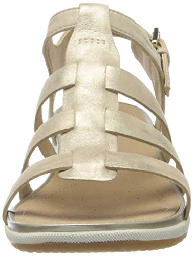 Geox D Sandal Vega A, Sandalias con Punta Abierta Mujer, Beige (Sand C5004), 41 EU