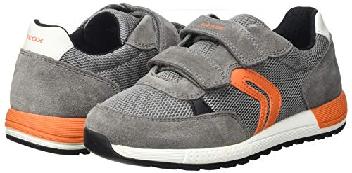 Geox J ALBEN Boy A, Zapatillas, Gris y Naranja, 39 EU