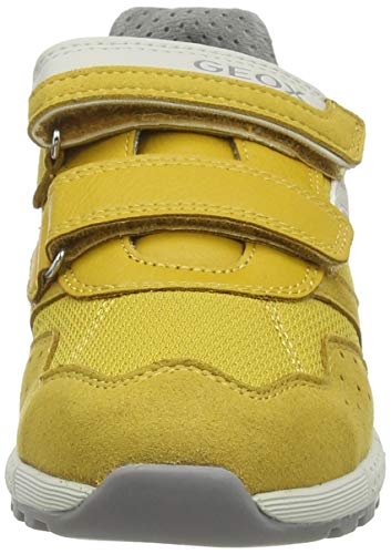 Geox J Alben Boy C, Zapatillas Niños, Amarillo (Dk Yellow/Grey C0897), 33 EU