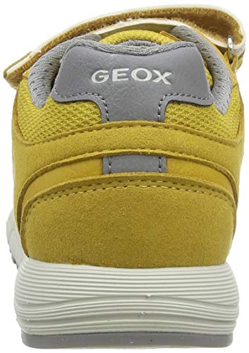 Geox J Alben Boy C, Zapatillas Niños, Amarillo (Dk Yellow/Grey C0897), 33 EU