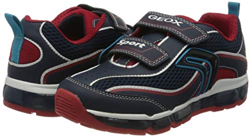 Geox J Android Boy C, Zapatillas Deportivas Niños, Azul (Navy/Red C0735), 31 EU