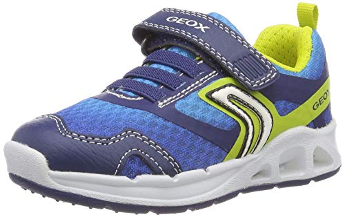 Geox J Dakin Boy A, Zapatillas Niños, Azul (Navy/Lime C0749), 34 EU