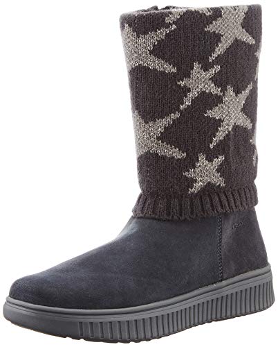 Geox J Discomix Girl C, Botas Niña, Gris (Dk Grey) 31 EU