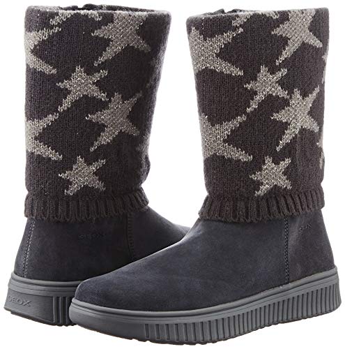 Geox J Discomix Girl C, Botas Niña, Gris (Dk Grey) 31 EU