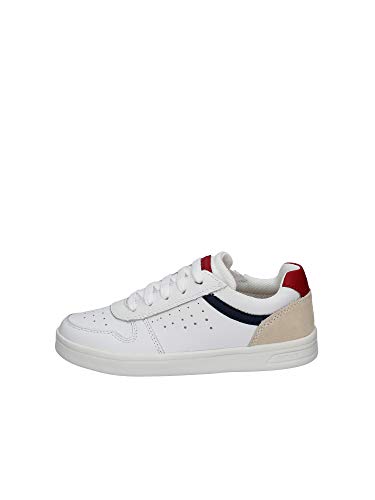 Geox J DJROCK Boy A, Zapatillas, Color Rojo Blanco, 32 EU