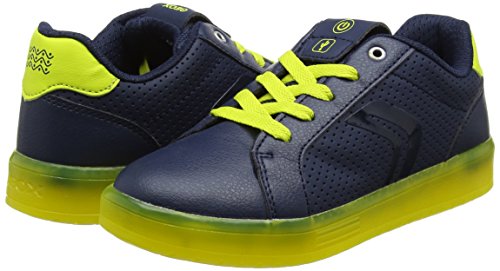 Geox J KOMMODOR Boy B, Zapatillas Niños, Azul (Navy/Lime), 29 EU