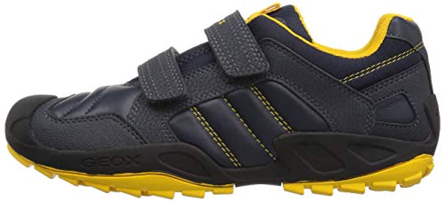 Geox J New Savage Boy A, Zapatillas Niños, Azul (Navy/Yellow C0657), 24 EU