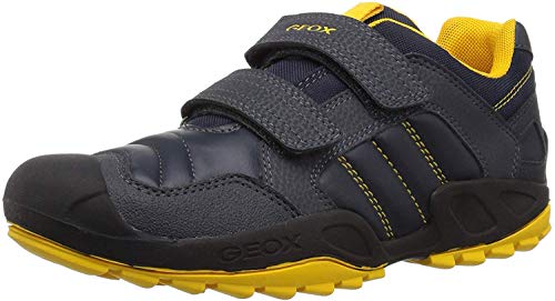 Geox J New Savage Boy A, Zapatillas Niños, Azul (Navy/Yellow C0657), 24 EU