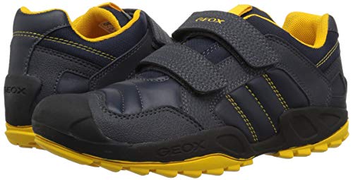 Geox J New Savage Boy A, Zapatillas Niños, Azul (Navy/Yellow C0657), 24 EU