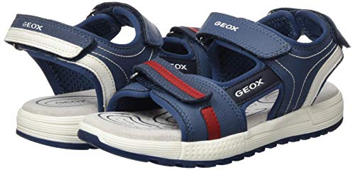 Geox J Sandal ALBEN Boy C, Sandalias con Punta Abierta Niños, Azul (Avio/Red C4327), 30 EU