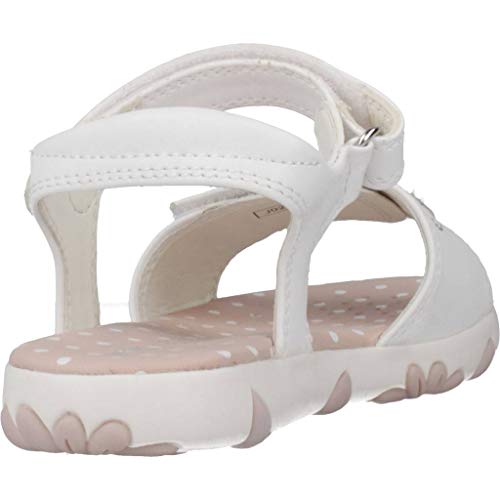 Geox J Sandal Haiti Girl, Sandalias con Punta Abierta Niños, Blanco (White C1000), 33 EU