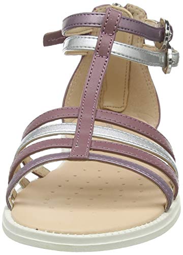 Geox J Sandal Karly Girl, Sandalias de Gladiador Niñas, Rosa (Rose Smoke C8025), 35 EU