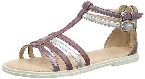 Geox J Sandal Karly Girl, Sandalias de Gladiador Niñas, Rosa (Rose Smoke C8025), 35 EU