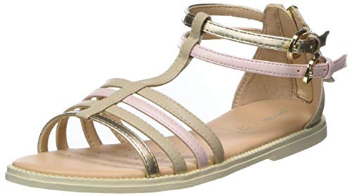 Geox J Sandal Karly Girl, Sandalias de Gladiador Niños, Beige (Skin/Lt Rose C8087), 29 EU