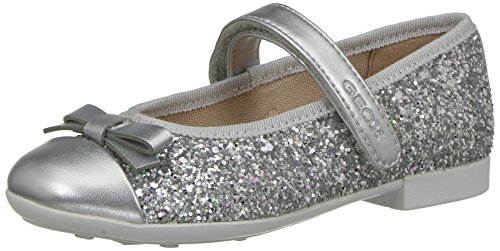 Geox JR Plie' A, Bailarinas Niñas, Plateado (Silver), 31 EU