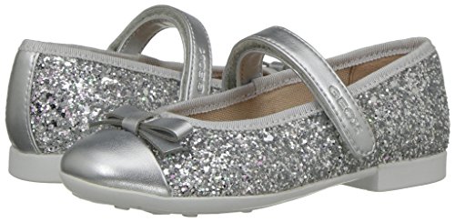 Geox JR Plie' A, Bailarinas Niñas, Plateado (Silver), 31 EU