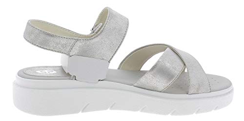 Geox Tamas D92DLE Mujer Sandalias de Vestir,Plataforma Sandalias,fémina Sandalia de la Plataforma,Zapatos de Verano,Sandalia Verano,cómoda Suela,Suela Gruesa,Blanco,37 EU