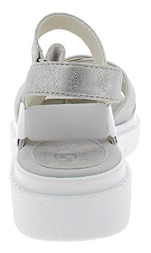 Geox Tamas D92DLE Mujer Sandalias de Vestir,Plataforma Sandalias,fémina Sandalia de la Plataforma,Zapatos de Verano,Sandalia Verano,cómoda Suela,Suela Gruesa,Blanco,37 EU