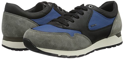 Geox U EMILDON B, Zapatillas Hombre, Schwarz (BLACK/AZUREC9B4D), 44 EU