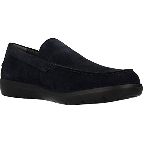 Geox U LEITAN C, Mocasines Hombre, Azul (Navy), 41 EU