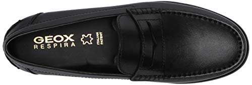 Geox U New Damon B, Mocasines Hombre, Negro (Black C9999), 43 EU