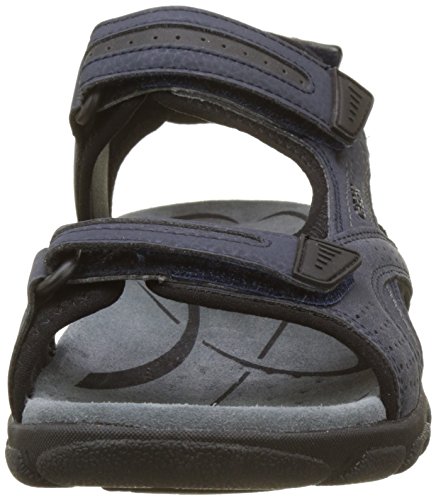 Geox UOMO Sandal Strada D, Sandalia con Pulsera Hombre, Azul (Navy/Dk Grey), 42 EU