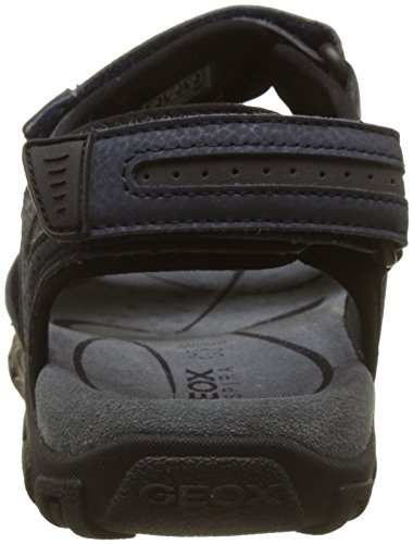 Geox UOMO Sandal Strada D, Sandalia con Pulsera Hombre, Azul (Navy/Dk Grey), 45 EU