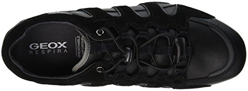 Geox UOMO Snake A, Zapatillas Hombre, Gris (Black/Anthracite C9270), 47 EU