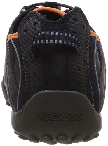 Geox UOMO Snake J, Zapatillas Hombre, Azul (Navy/Orange C0820), 43 EU