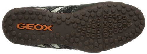 Geox UOMO Snake L, Zapatillas Hombre, Gris (Dk Grey/Off White C1300), 42 EU