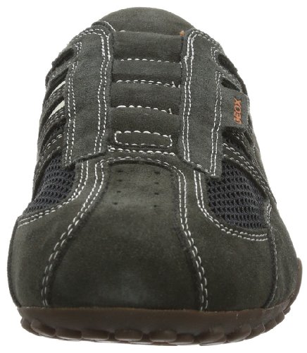 Geox UOMO Snake L, Zapatillas Hombre, Gris (Dk Grey/Off White C1300), 42 EU