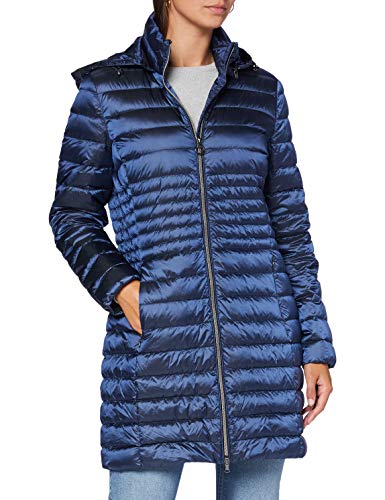 Geox W Jaysen Chaqueta Acolchada, Azul Lima Oscura, 40 para Mujer