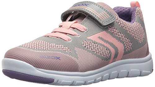 Geox - Xunday Girl 1 Niños, Unisex, Gris (Gris/melocotón), 39 M EU Big Kid (6 US)