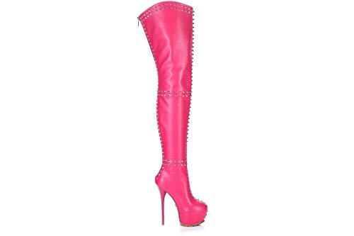 GIARO Botines de tallas grandes Sophia fucsia mate para mujer, color Rojo, talla 43 EU