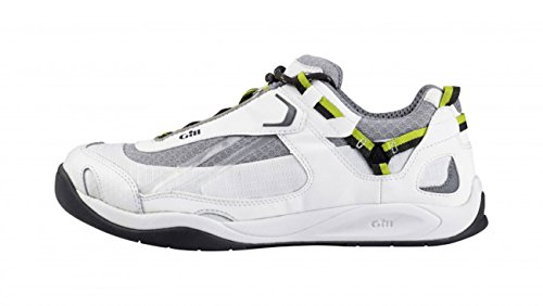 Gill Deck Tech Race Trainer - Zapatillas de running para hombre (talla 44), color blanco y verde