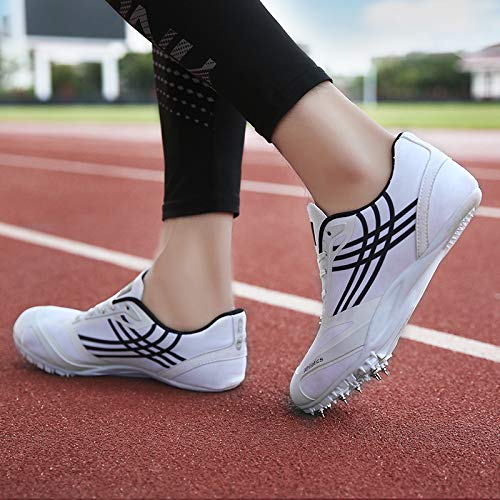 GLEYDY Zapatillas De Atletismo para Hombres, Zapatillas Clavos para Correr Livianos 8 Clavos para Sprint Unisex Zapatos De Salto Largo Competencia Transpirable Dedicado,002,40EU