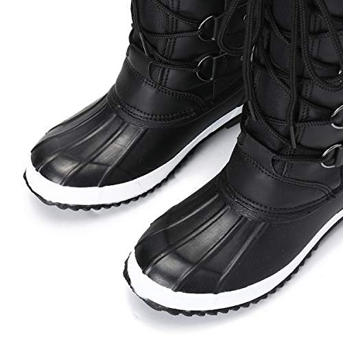 gracosy Botas Nieve Mujer Piel Forrado Invierno Cálidas Botas Antideslizante Peso Ligero Plataforma Botines Casuales Media Pierna Lluvia Botas