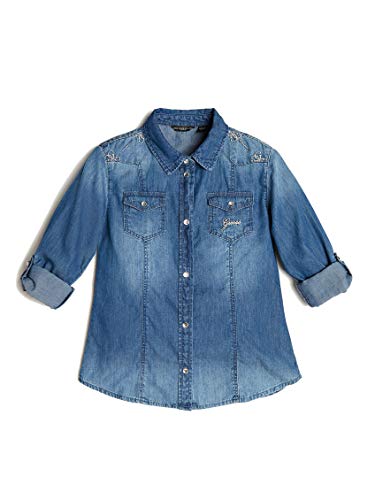 Guess Bambina Camicia Jeans Logo 4G BLU Mod. J01H00 D3SU0 8 A