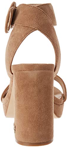 Guess Brendy (Sandal)/Suede, Sandalias con cuña Mujer, Luz Natural, 41 EU